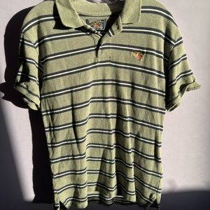 Mens striped polo